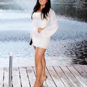 Lucy in the Sky Shantelle Sequins Dress in Champagne Sparkle